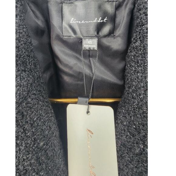New NWT Revolve Line And Dot Darling Black Tweed Wool Blend Blazer Jacket XS - Picture 12 of 14